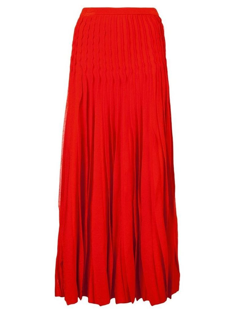 Carolina Herrera pleated skirt - Red