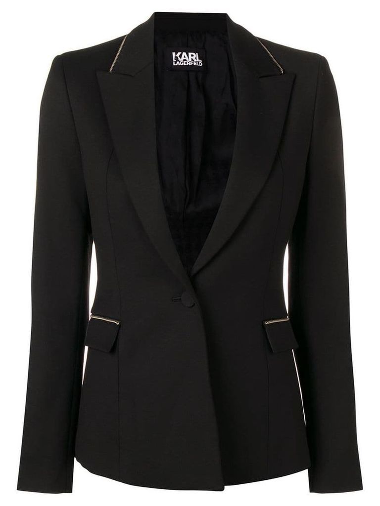 Karl Lagerfeld Tailored Summer Blazer - Black