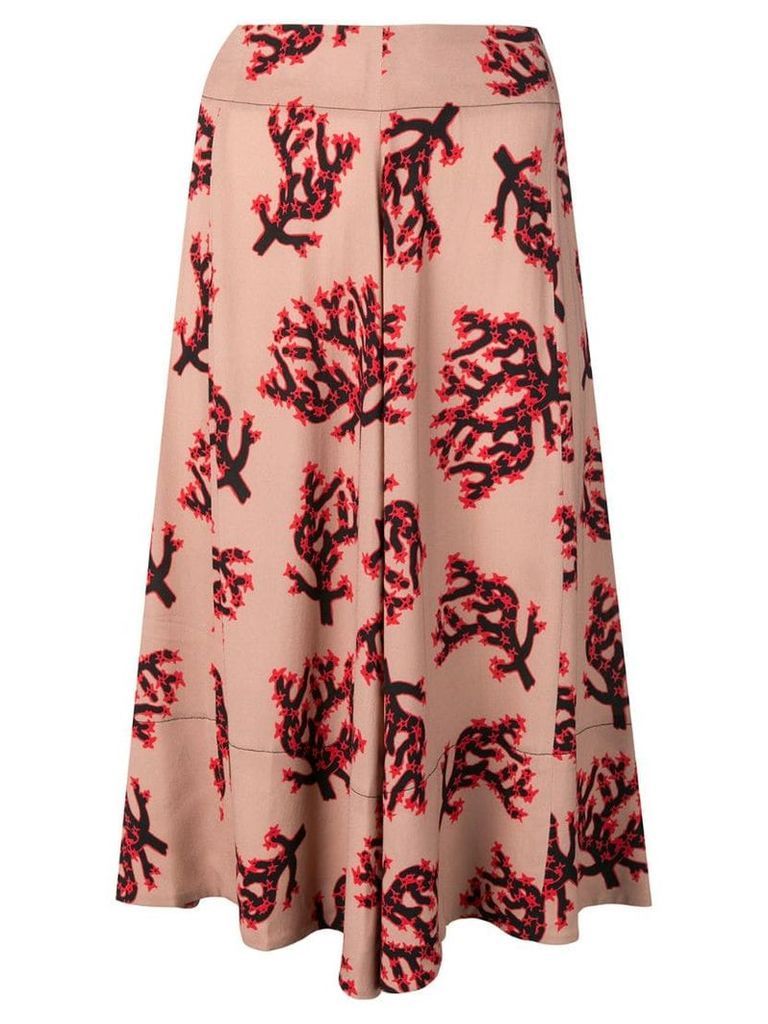 Marni branch print skirt - Neutrals