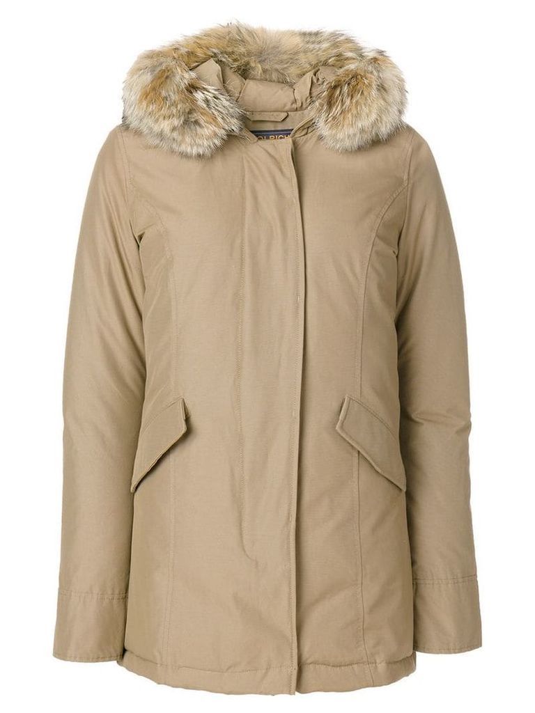 Woolrich feather hooded coat - Neutrals