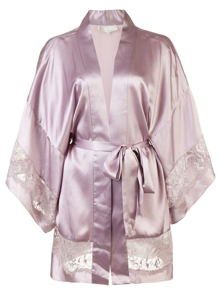 Fleur Du Mal Chateau kimono robe - Pink