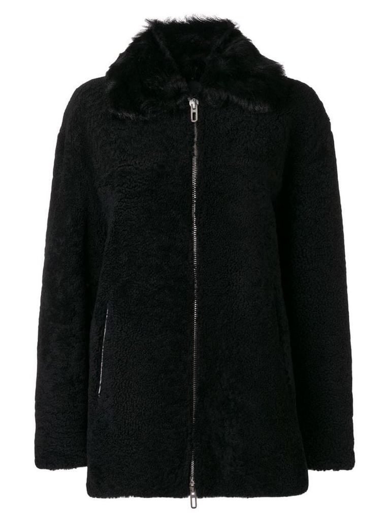 Drome zipped shearling coat - Black