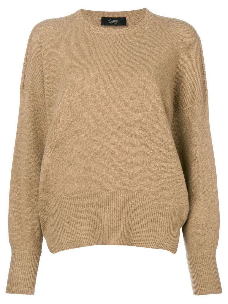 Maison Flaneur crew neck sweater - Brown