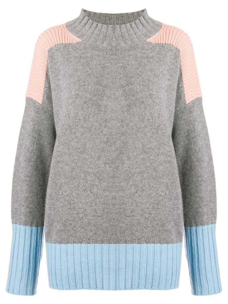 Chinti & Parker cashmere mesh knit sweater - Grey