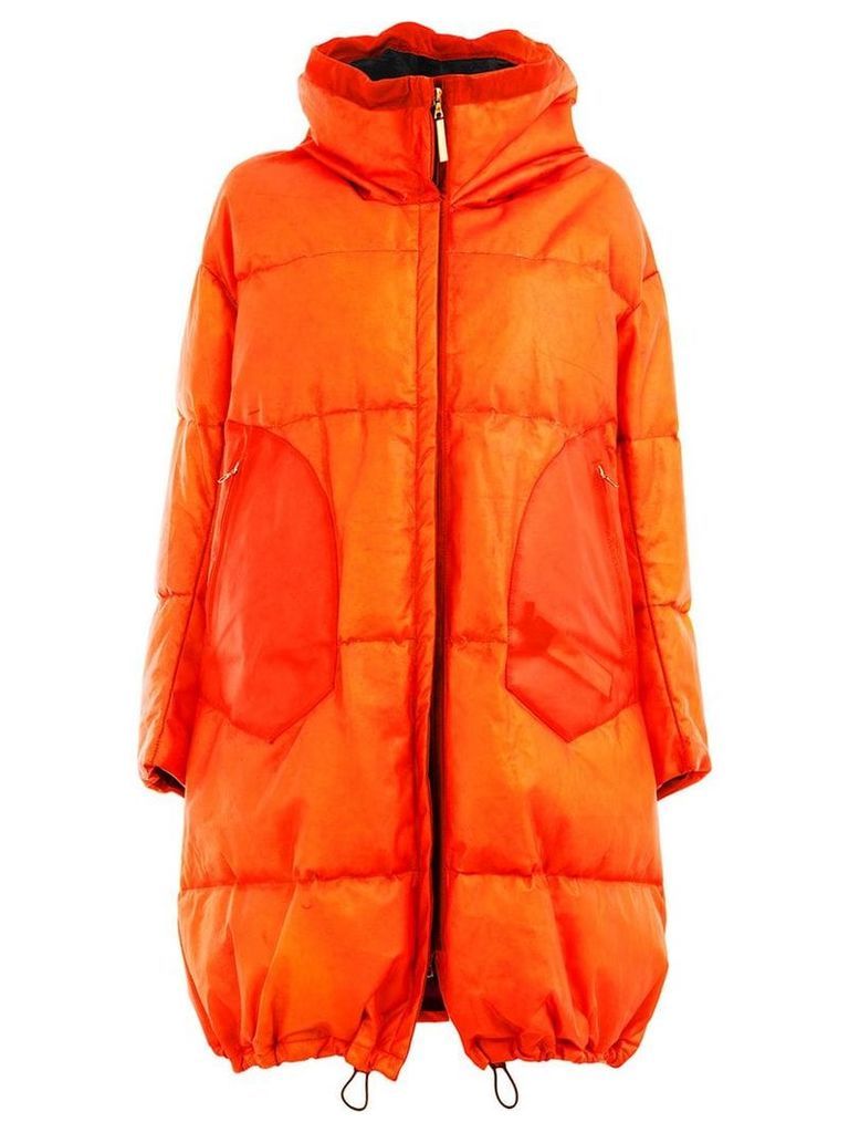 Isaac Sellam Experience leather padded coat - Orange