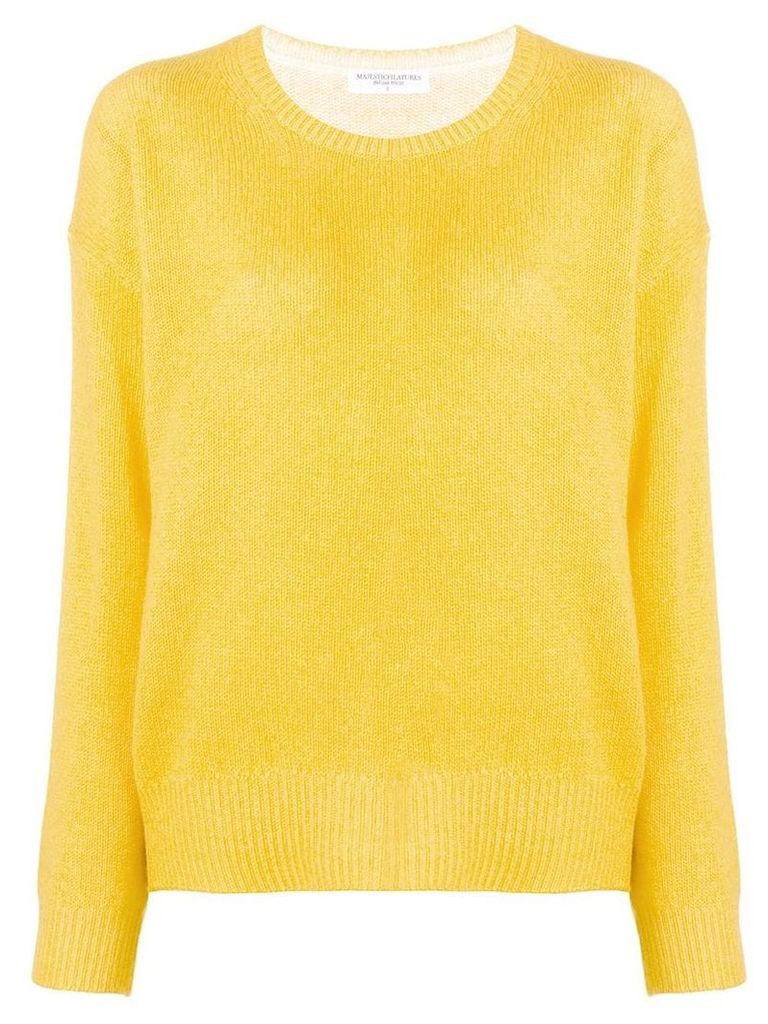 Majestic Filatures fine knit sweater - Yellow