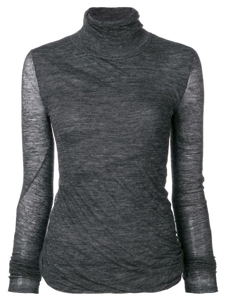 Theory fitted roll-neck top - Grey