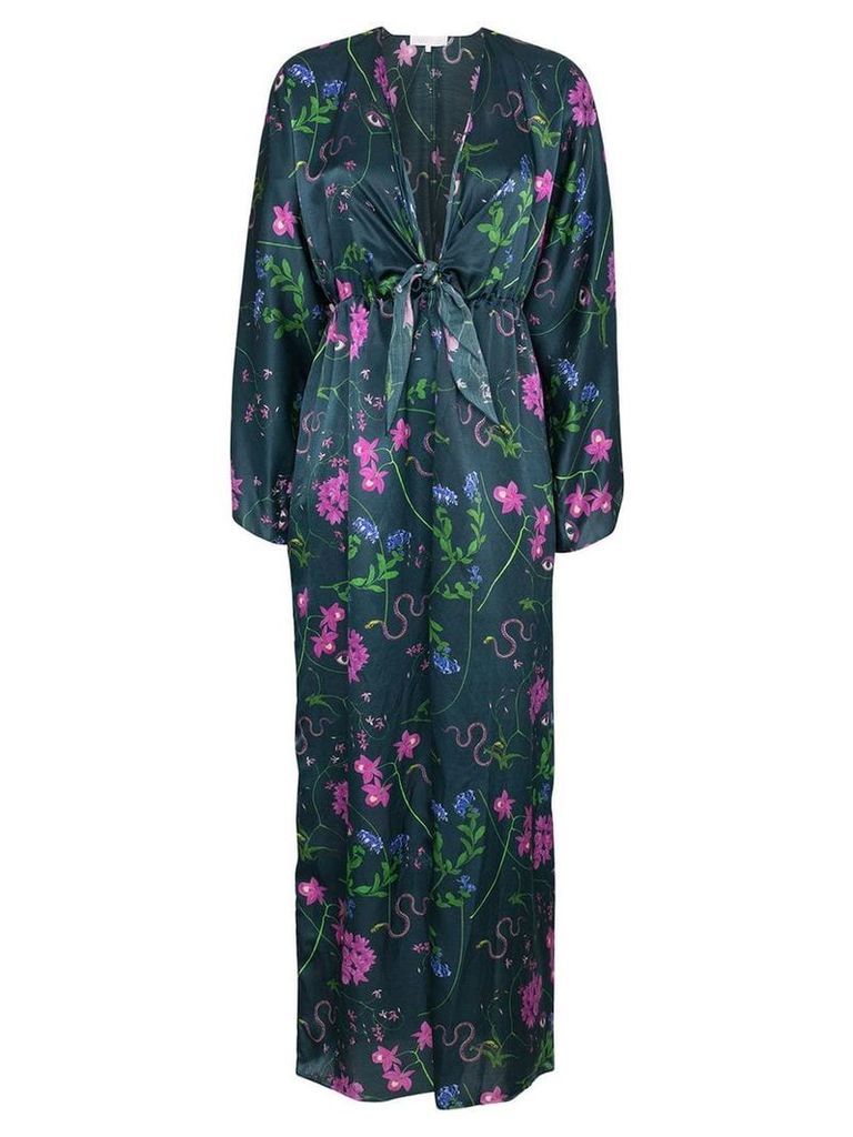 Borgo De Nor Elsa split sleeves kimono dress - Blue