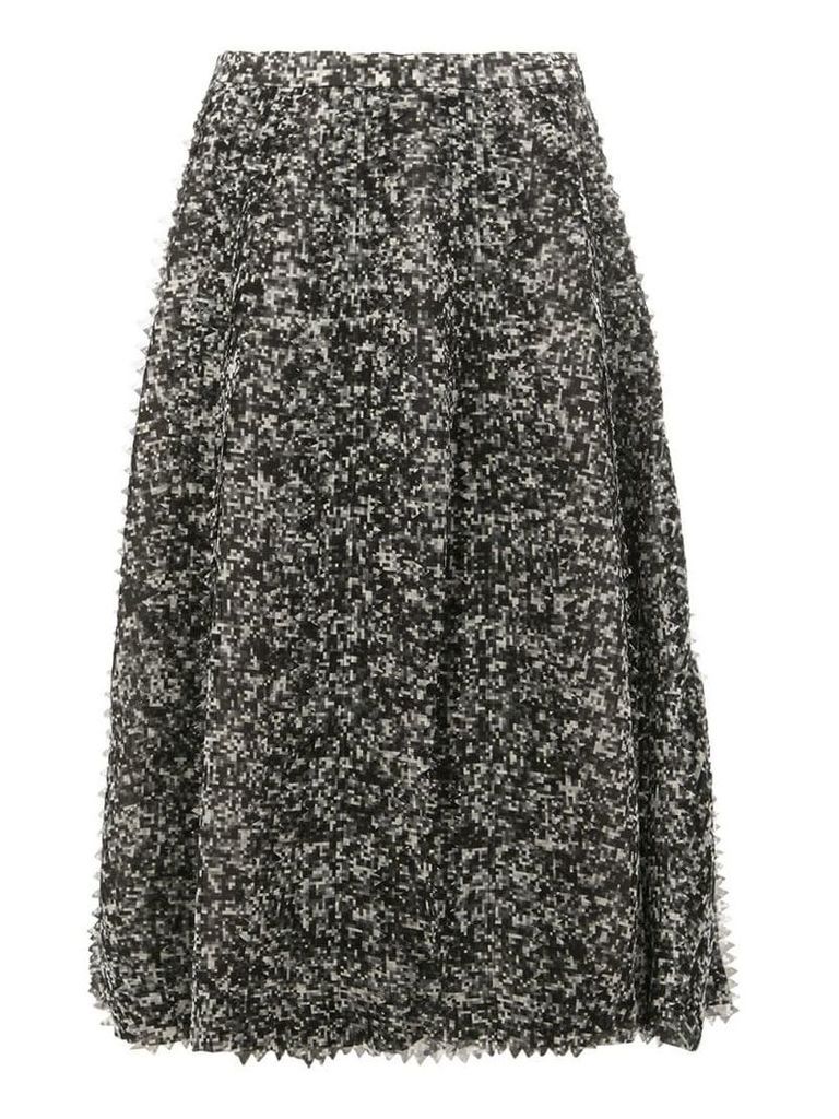 Anrealage pixelated print midi skirt - Grey