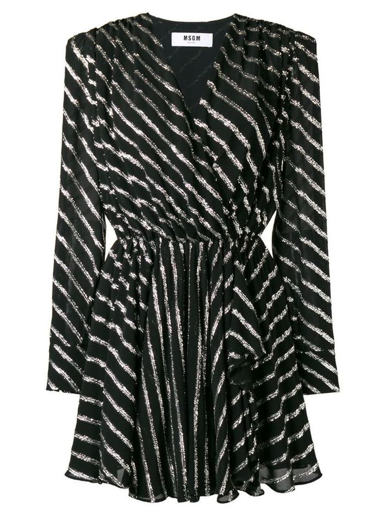 MSGM striped dress - Black