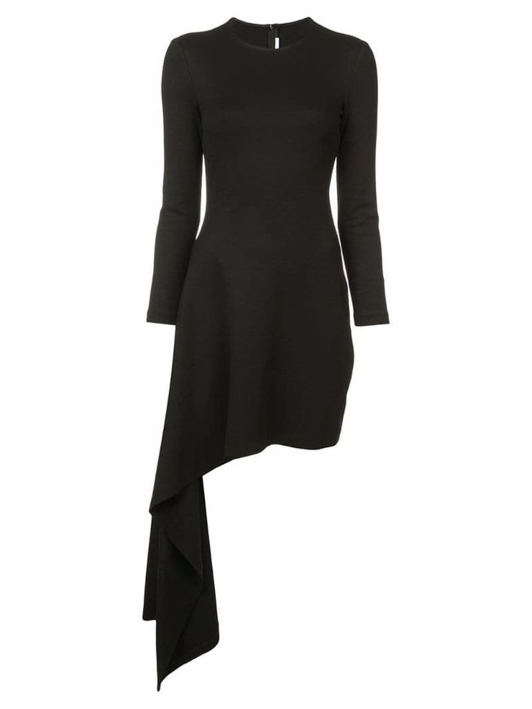 Rosetta Getty asymmetric drape dress - Black