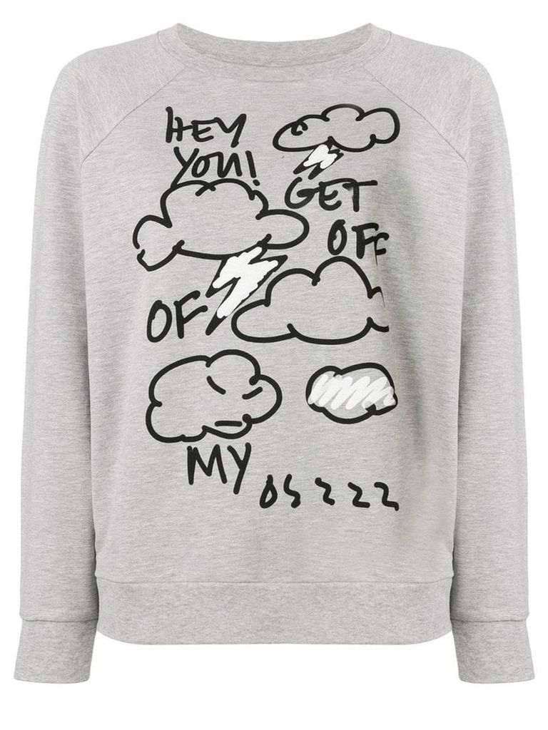 6397 clouds print sweatshirt - Grey