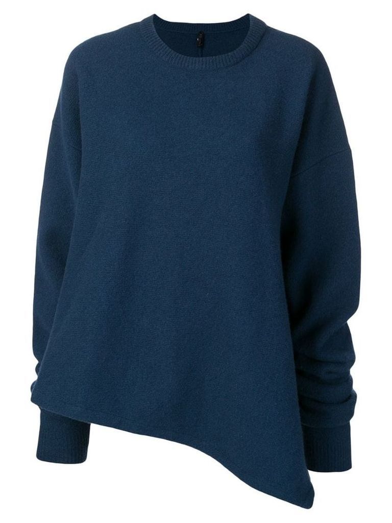 Unravel Project asymmetric knitted jumper - Blue