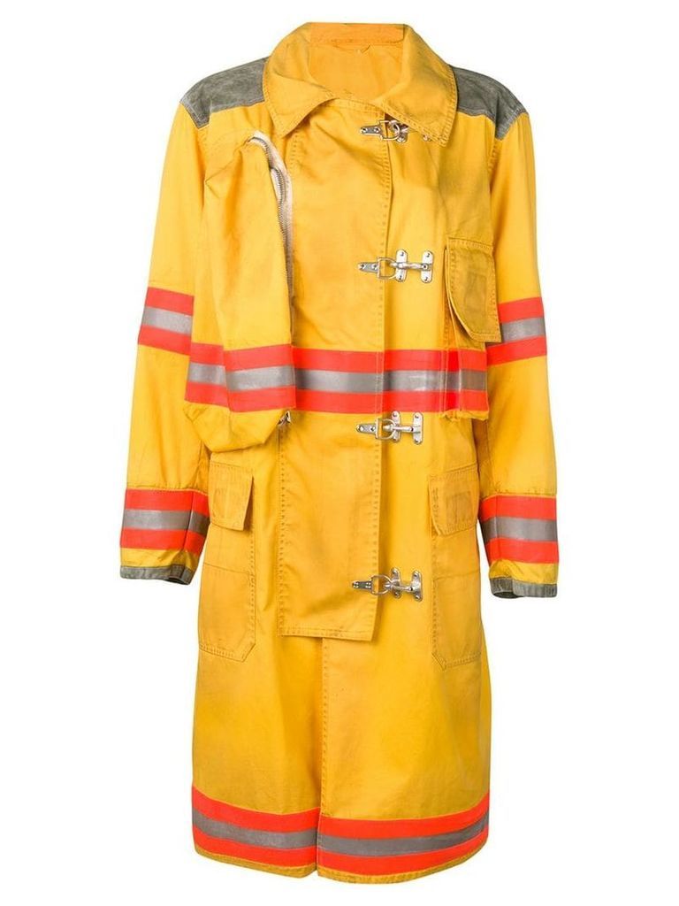 Calvin Klein 205W39nyc oversized fireman coat - Yellow