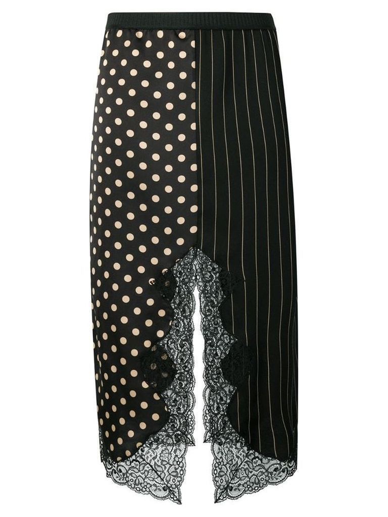 Antonio Marras printed asymmetric skirt - Black