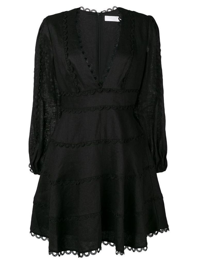 Zimmermann Heathers flounce mini dress - Black