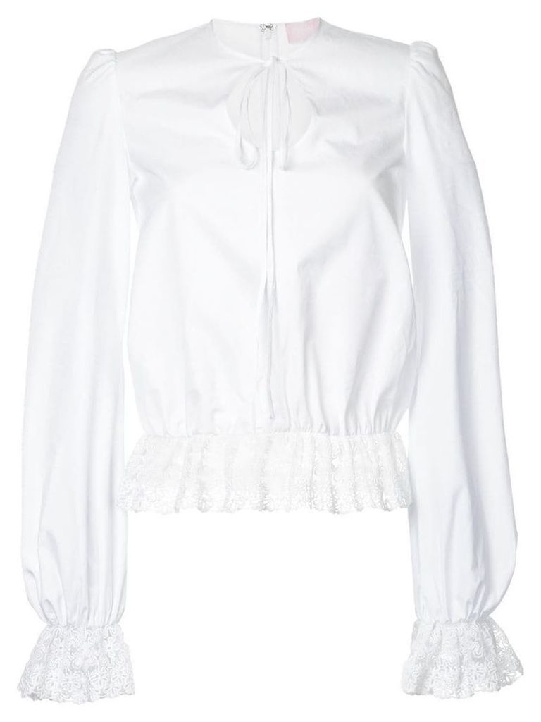 Giamba lace detail blouse - White