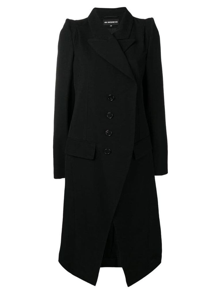 Ann Demeulemeester double-breasted fitted coat - Black