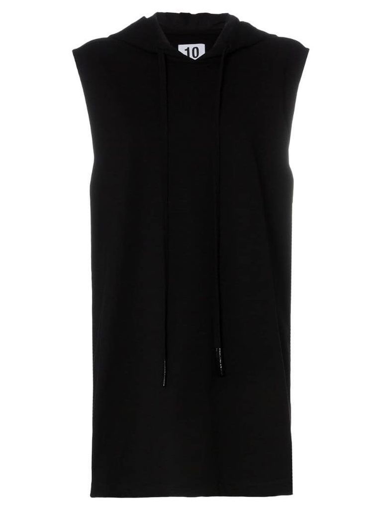 Ten Pieces x Rude sleeveless hooded jumper dress - Black