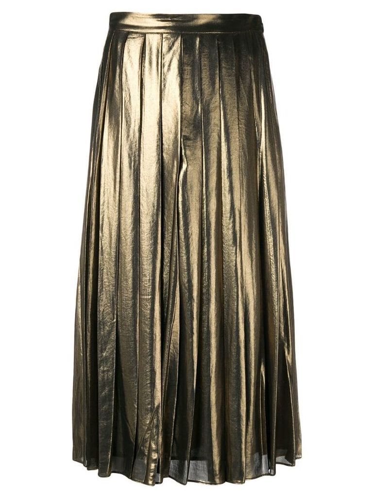 Michael Michael Kors pleated midi skirt - Metallic