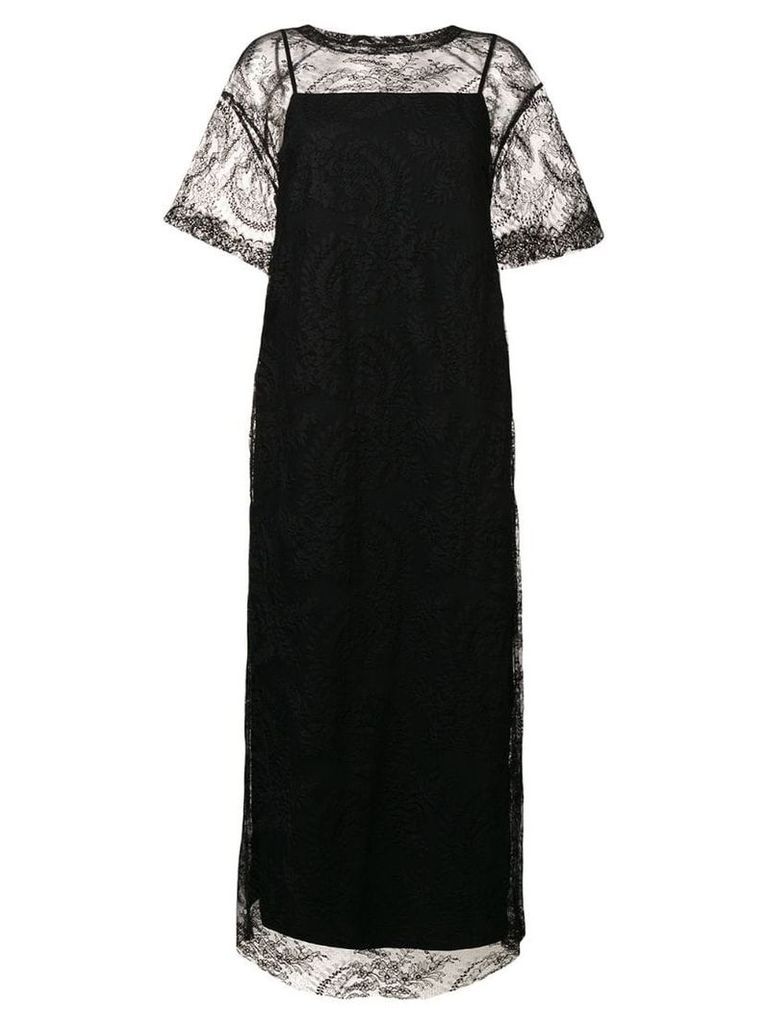 Y's lace evening dress - Black