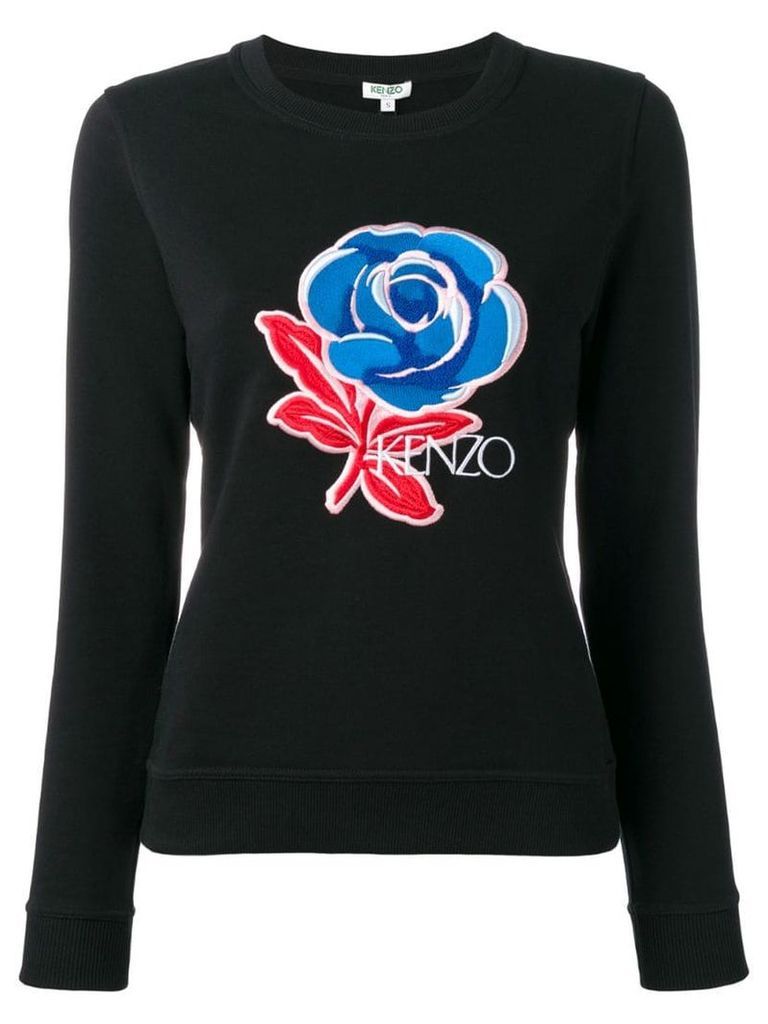 Kenzo Rose embroidered sweatshirt - Black