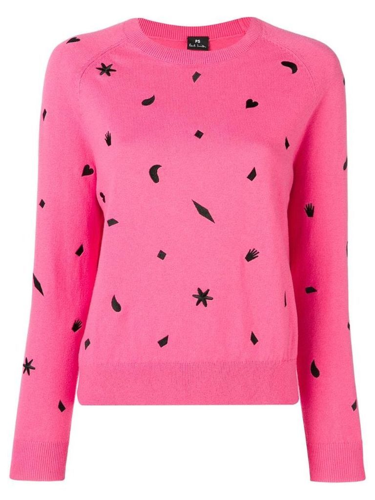 PS Paul Smith Urban Jungle embroidered jumper - Pink