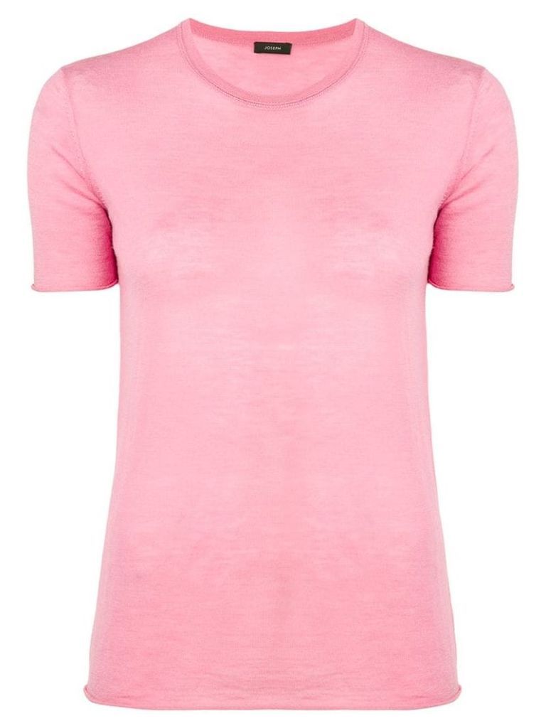 Joseph short-sleeve fitted sweater - Pink