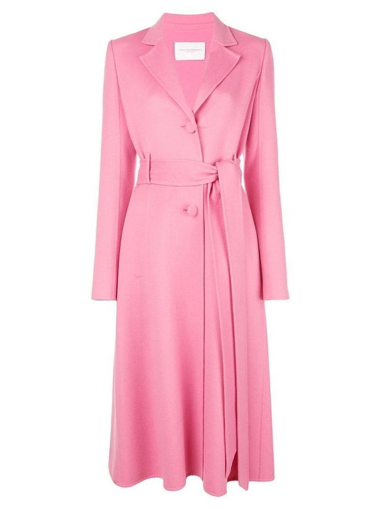 Carolina Herrera belted single-breasted coat - Pink