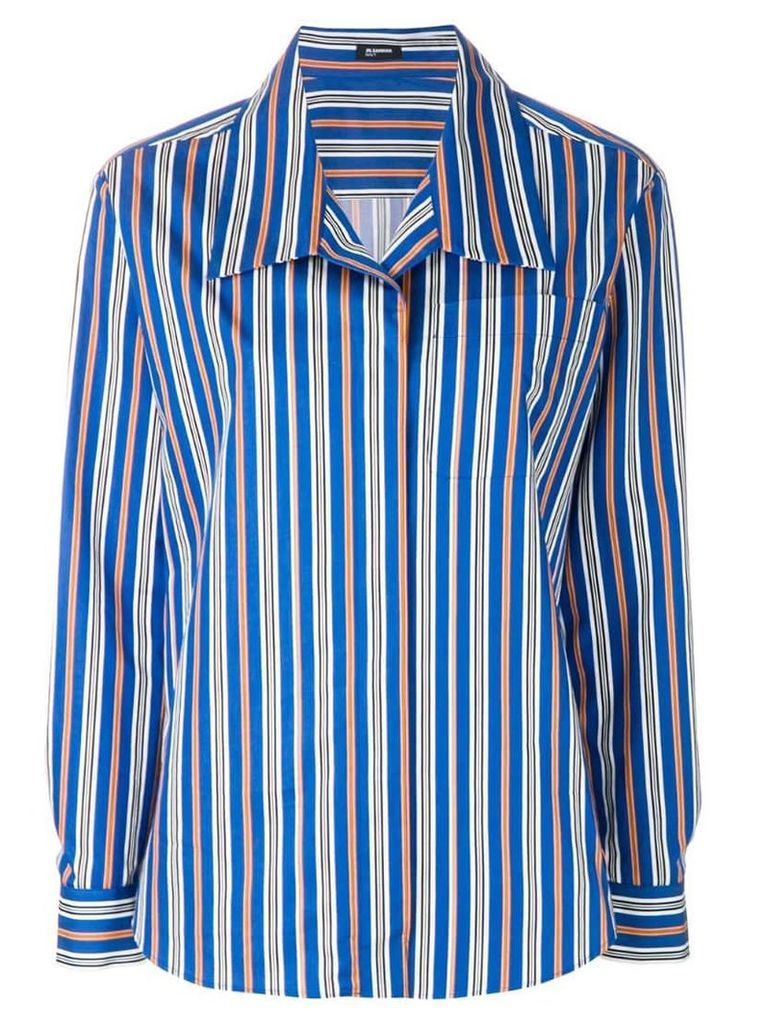 Jil Sander Navy wide lapel blouse - Blue