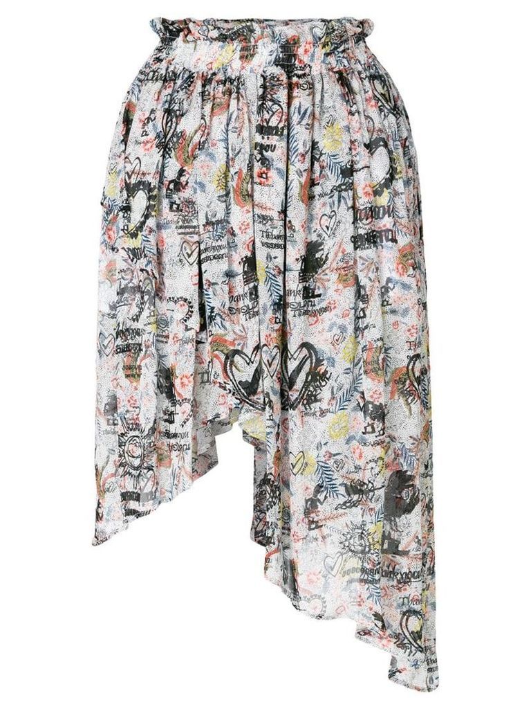 Vivienne Westwood Anglomania asymmetric printed skirt - Multicolour