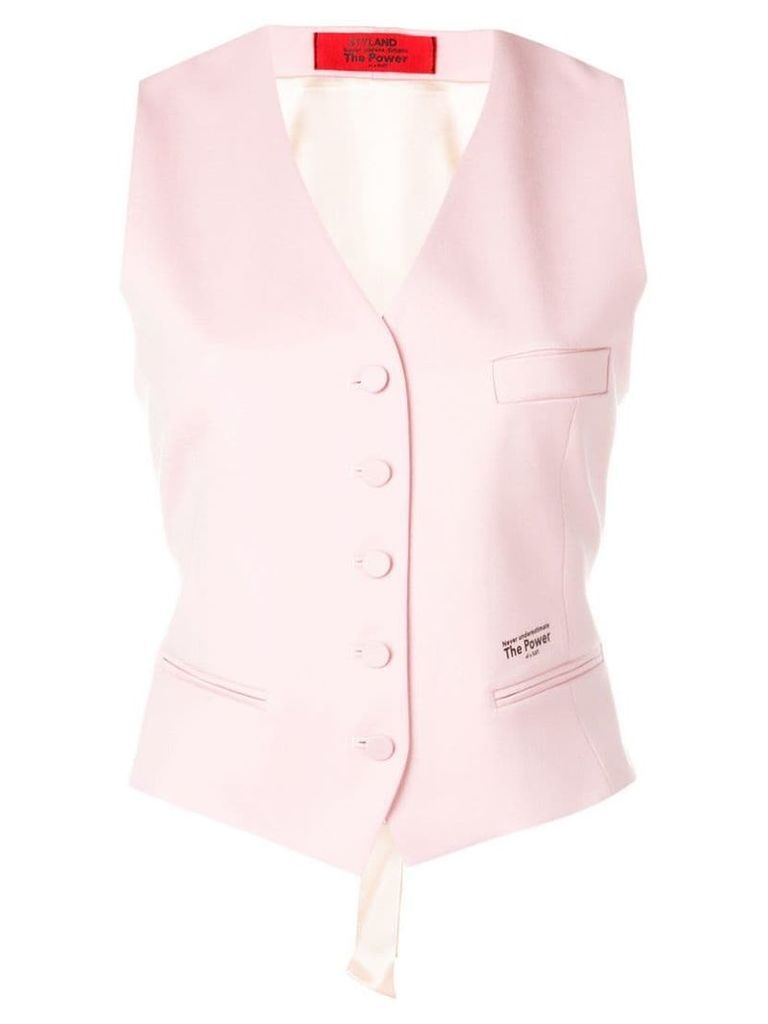 Styland buttoned waistcoat - Pink