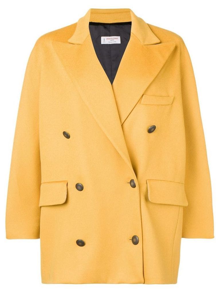 Alberto Biani double breasted oversized coat - Yellow