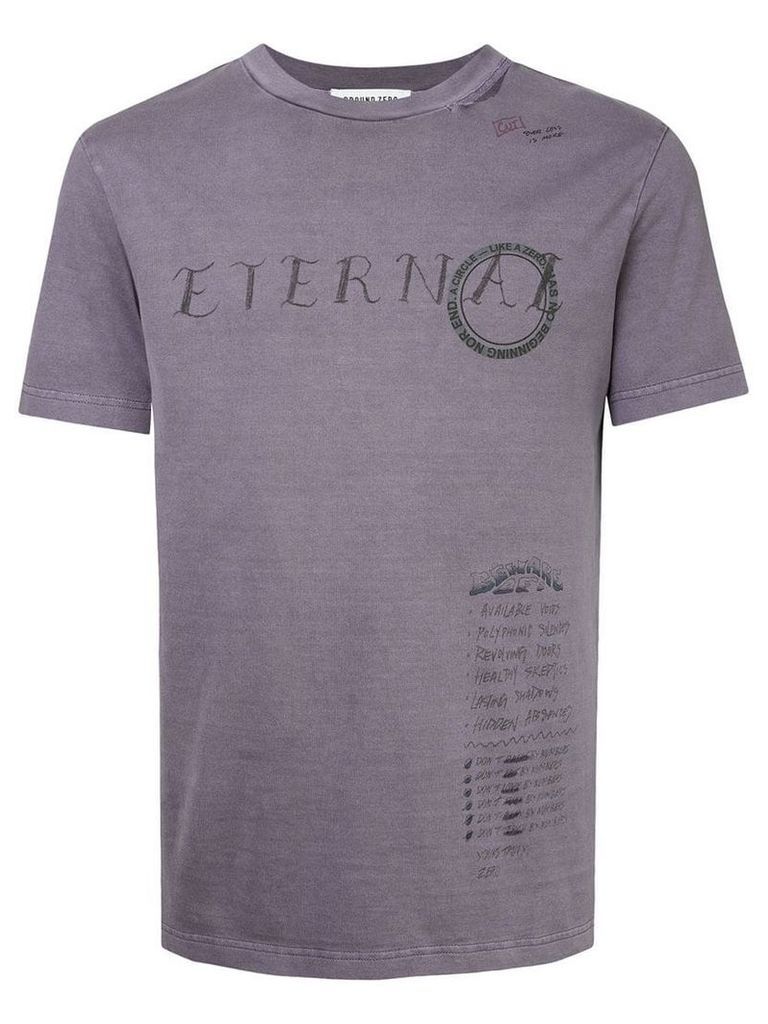 Ground Zero Eternal distressed T-shirt - Purple