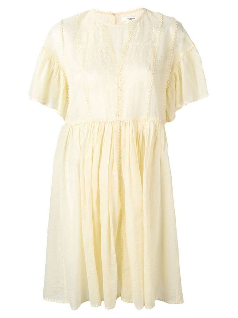 Isabel Marant Étoile embroidered summer dress - Yellow