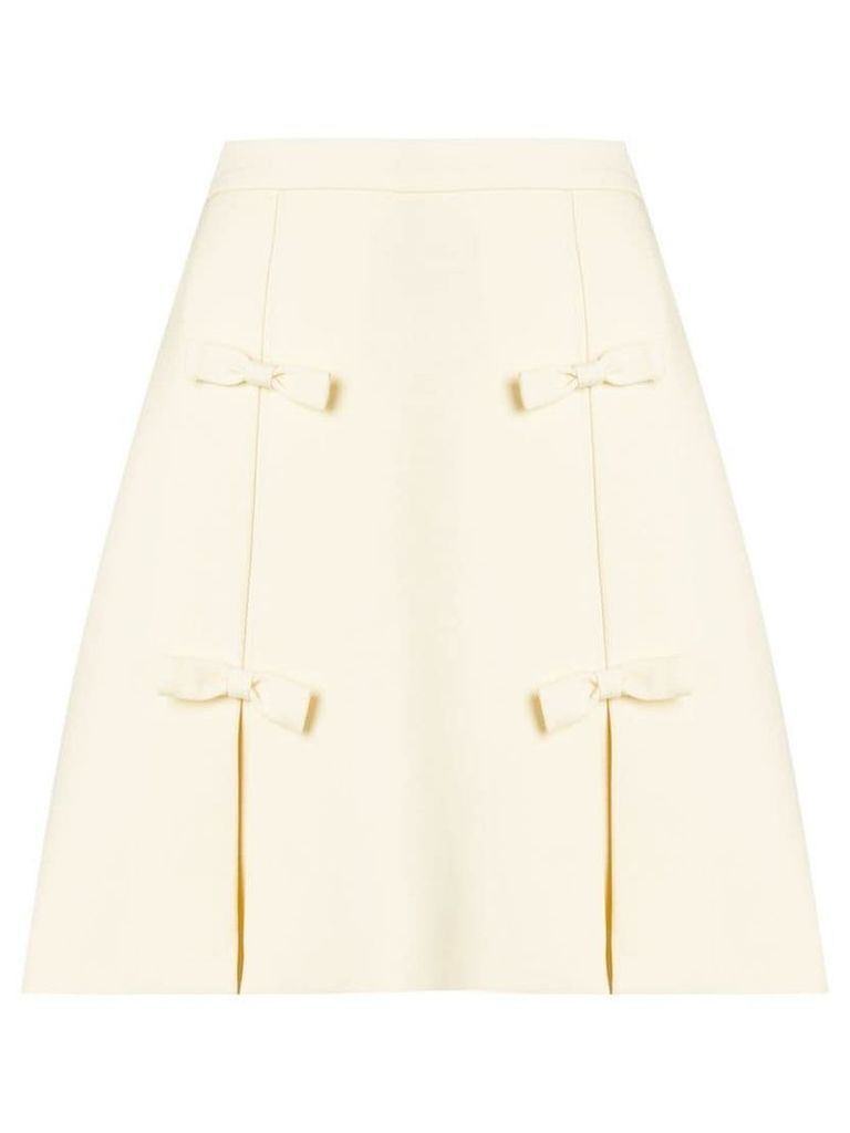 Miu Miu bow detailed skirt - Neutrals