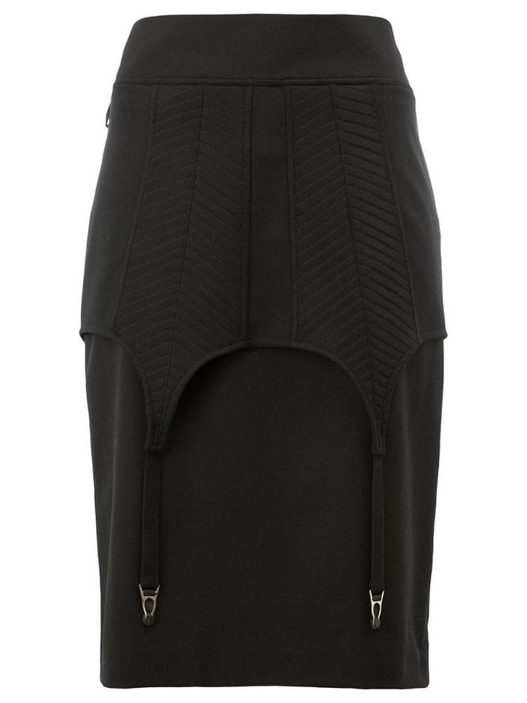 Vera Wang fitted midi skirt - Black