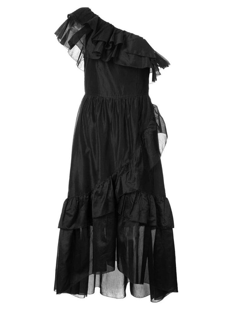 Ulla Johnson ruffle trim asymmetric dress - Black