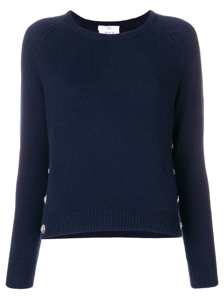 Allude knit button detail sweater - Blue