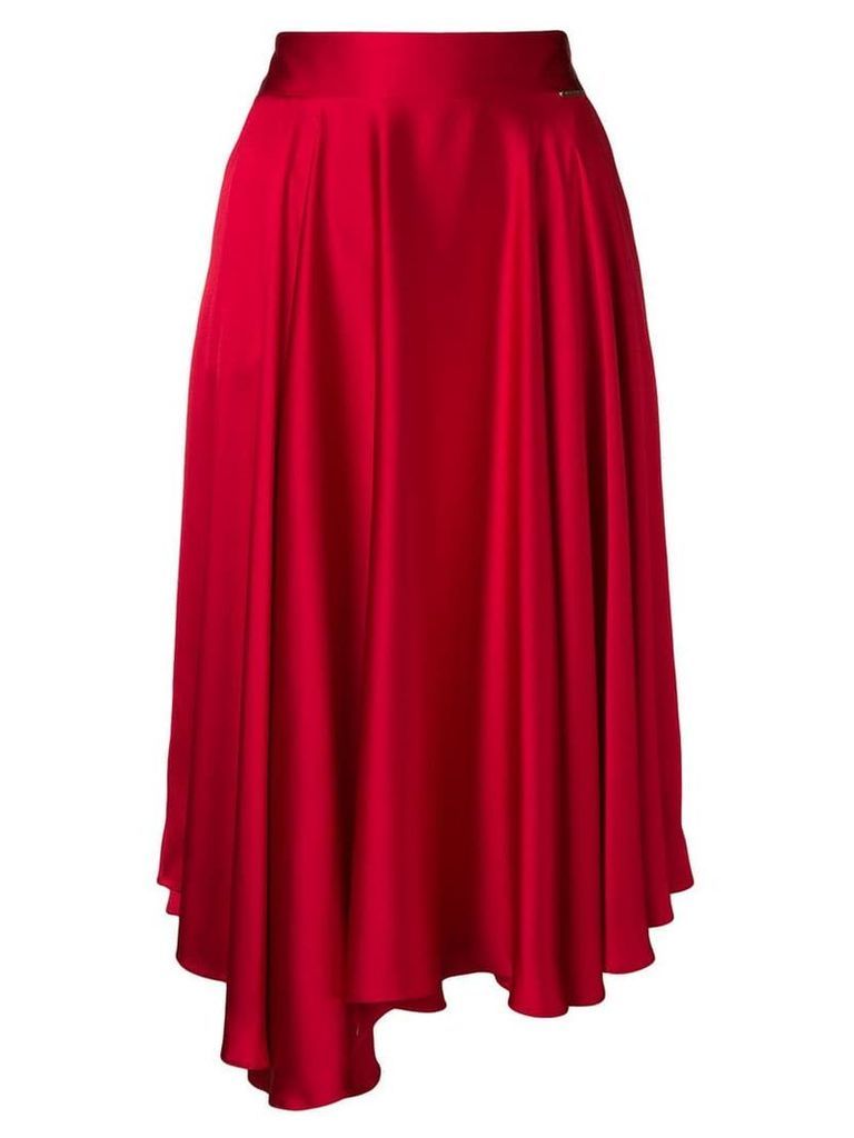 Styland asymmetric midi skirt - Red