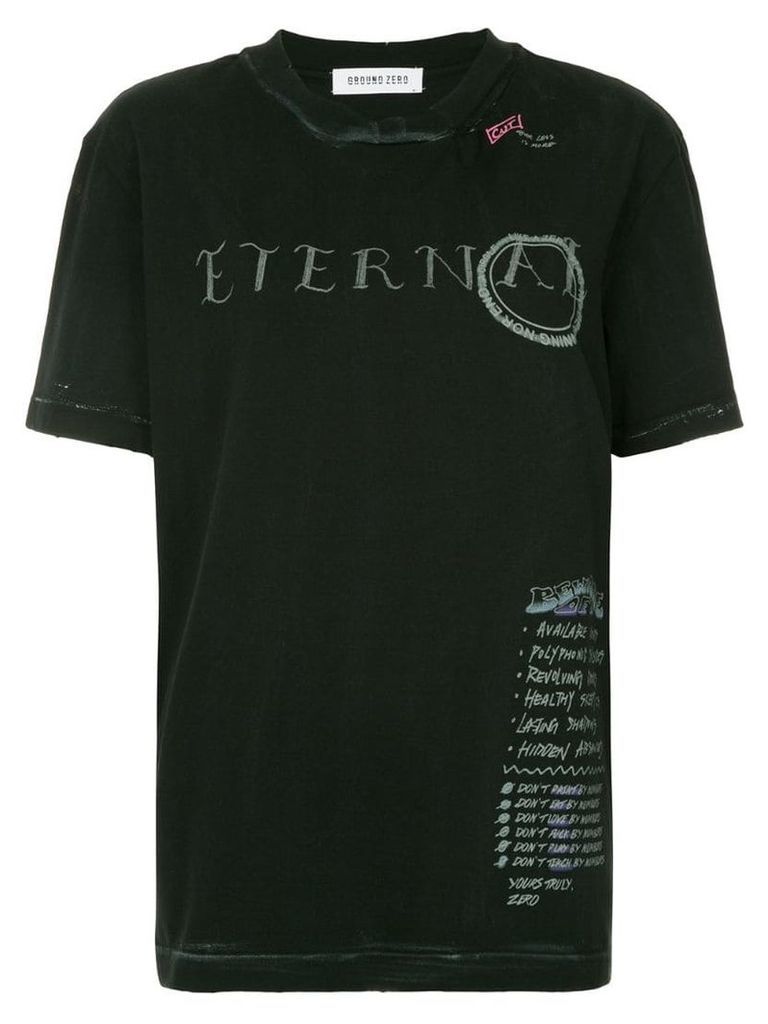 Ground Zero Eternal slogan T-shirt - Black