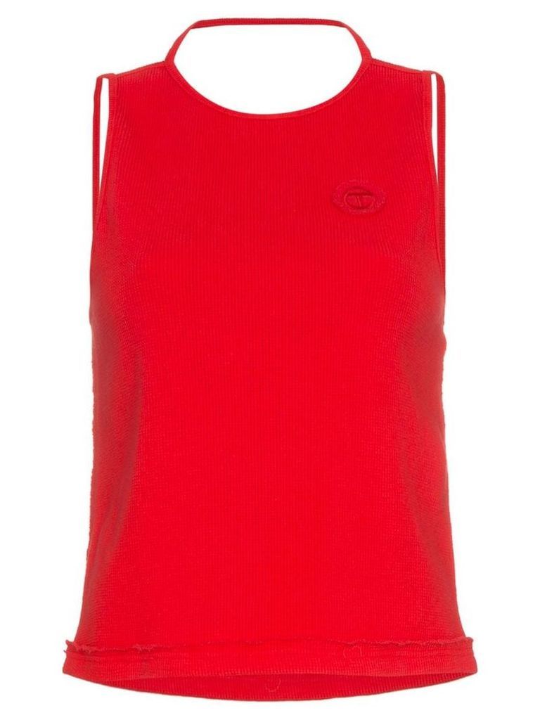 Telfar sleeveless halter neck t-shirt - Red