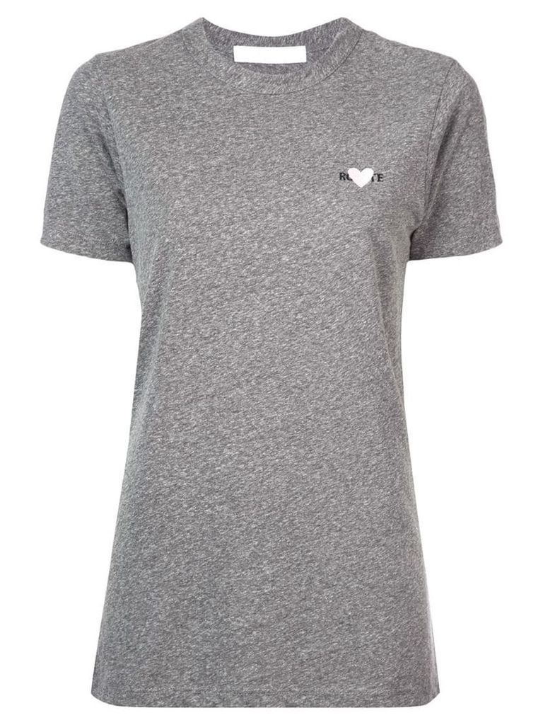 Rodarte embroidered heart T-shirt - Grey