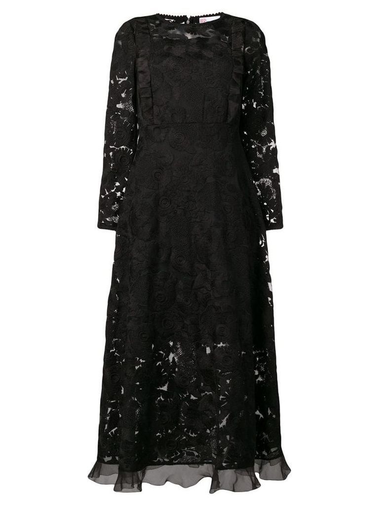Red Valentino long-sleeved lace dress - Black