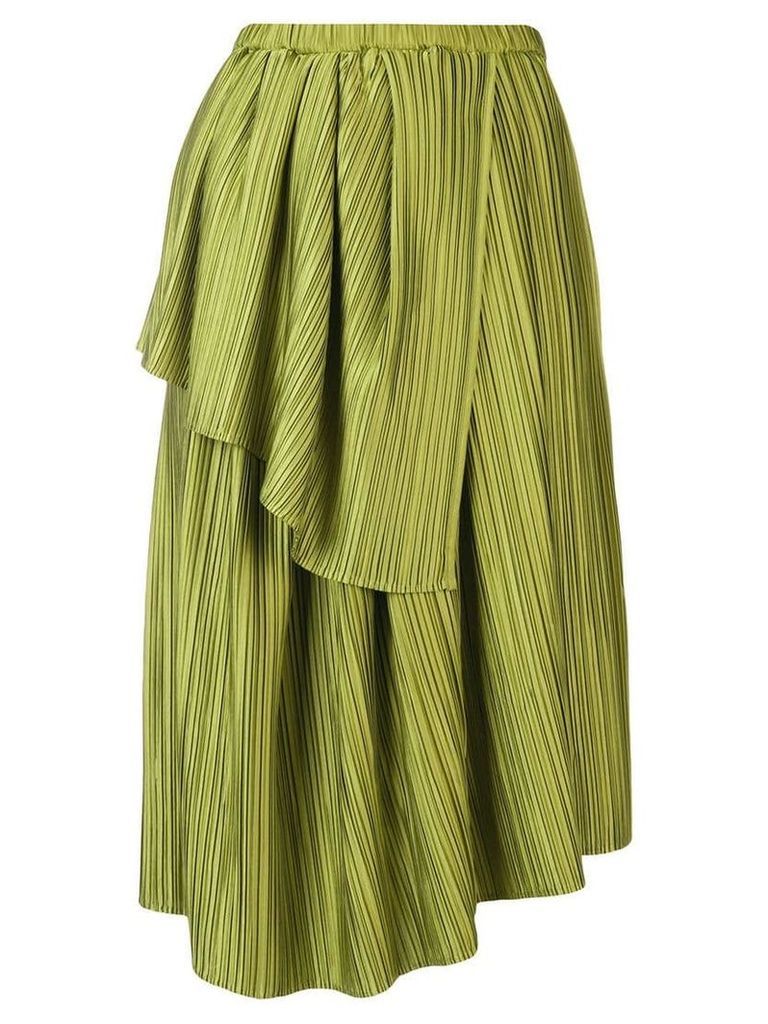 Christian Wijnants Plisse draped skirt - Green