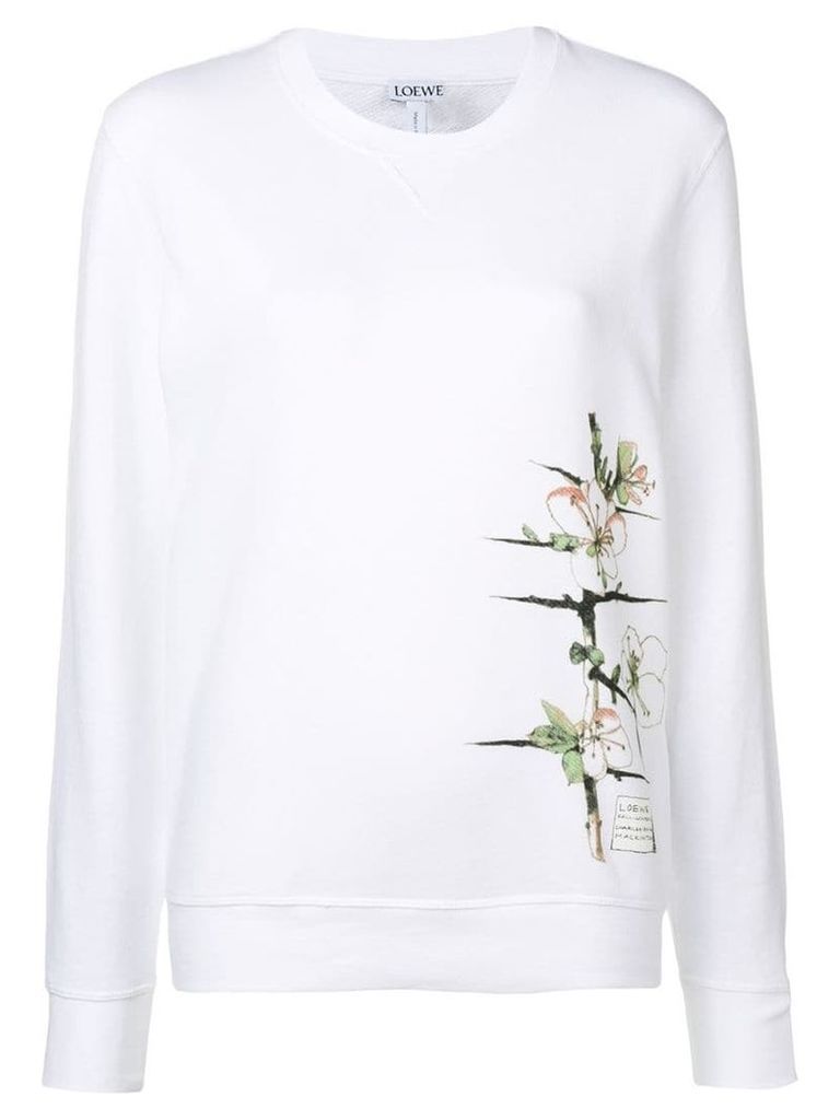 Loewe floral printed sweatshirt - White