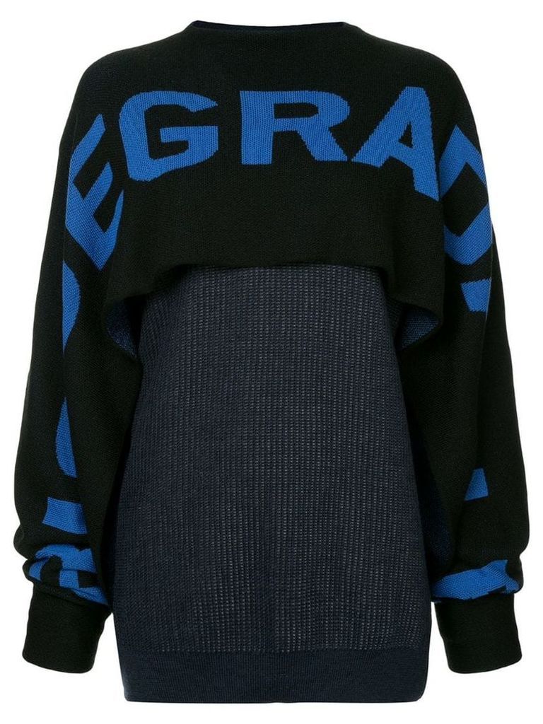 Strateas Carlucci Twin Scarf Knit sweater - Black