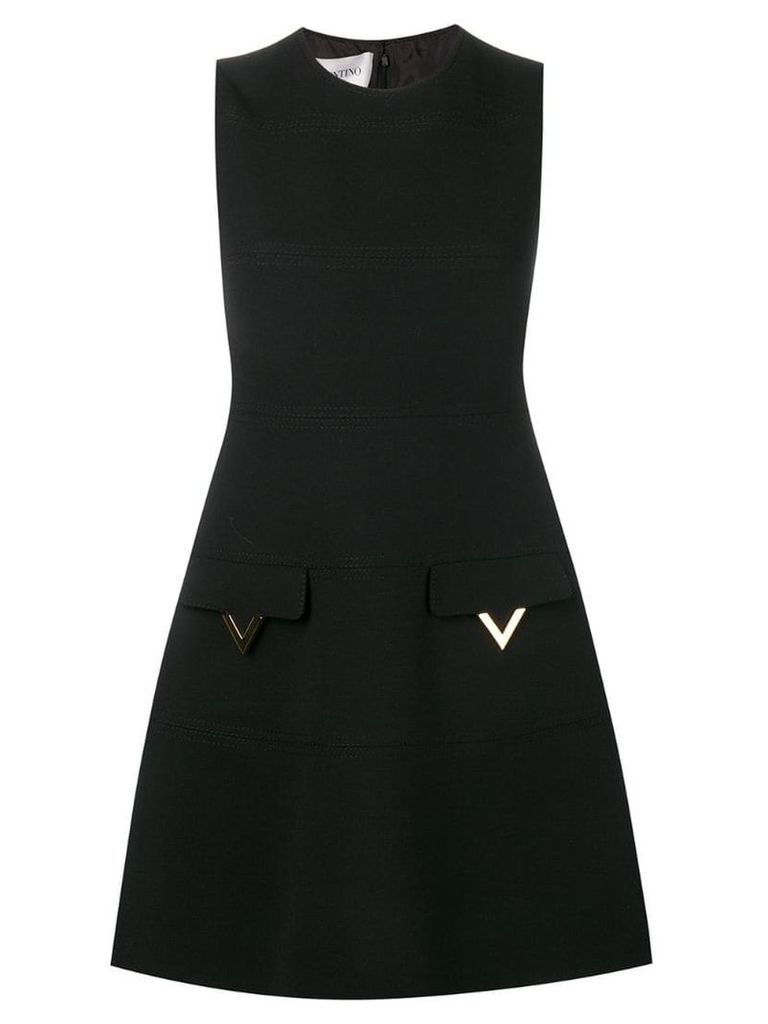 Valentino V pocket dress - Black