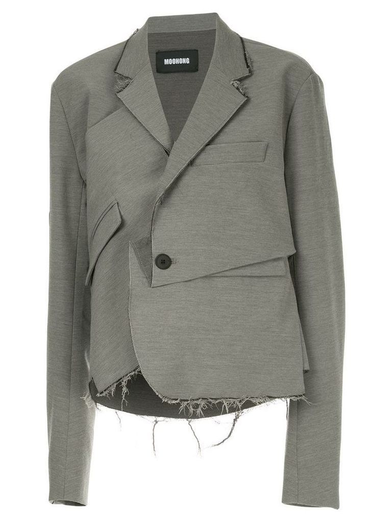 Moohong deconstructed draped blazer - Grey