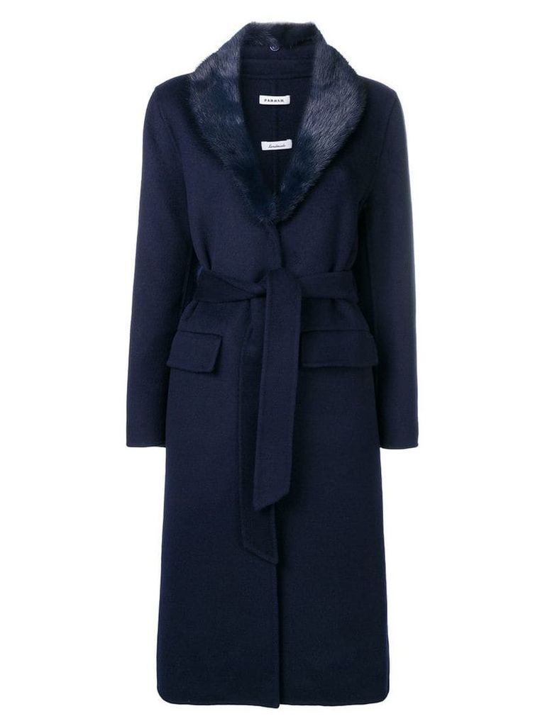 P.A.R.O.S.H. Lover belted coat - Blue